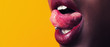 © patronestaff - African girl tongue stuck out showing piercing letterbox