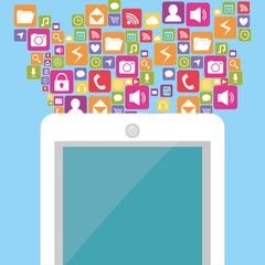 mobile app technology icon vector illustration graphic design