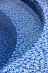 Wall Mural - Curved steps at the swimming pool