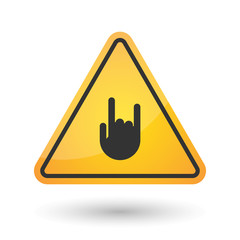 Wall Mural - Isolated danger signal icon with a rocking hand