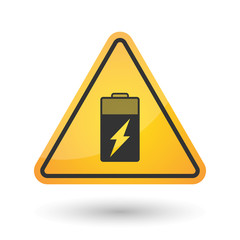 Poster - Isolated danger signal icon with a battery