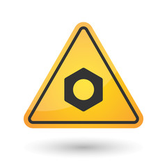 Poster - Isolated danger signal icon with a nut