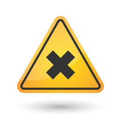 Poster - Isolated danger signal icon with an x sign