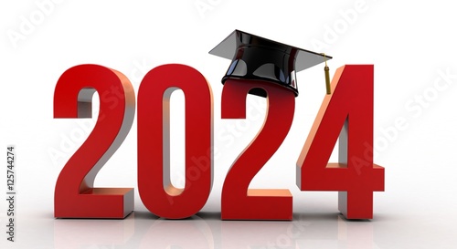 2024 text with graduation hat Stock Illustration | Adobe Stock 2024 text with graduation hat Stock Illustration | Adobe Stock