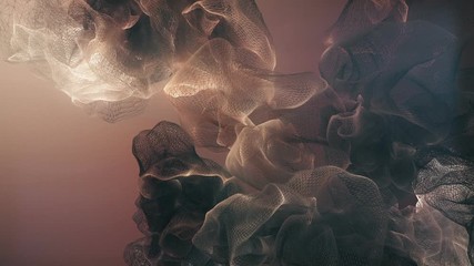 organic mesh. tao light background. looped video