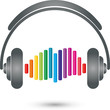 Kopfhörer, Equalizer, Musik Logo, Sound