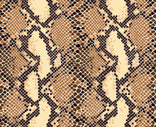 Snakeskin Animal Print Seamless Vector Pattern.