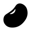 Kidney bean or common bean flat icon for food apps and websites