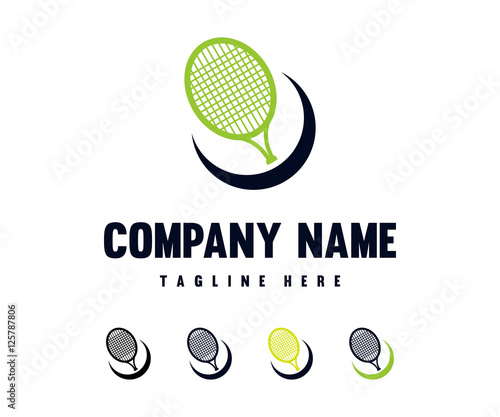 Circle Racket Tennis Logo Design Buy This Stock Vector And Explore Similar Vectors At Adobe Stock Adobe Stock