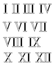 Contour Roman Numerals