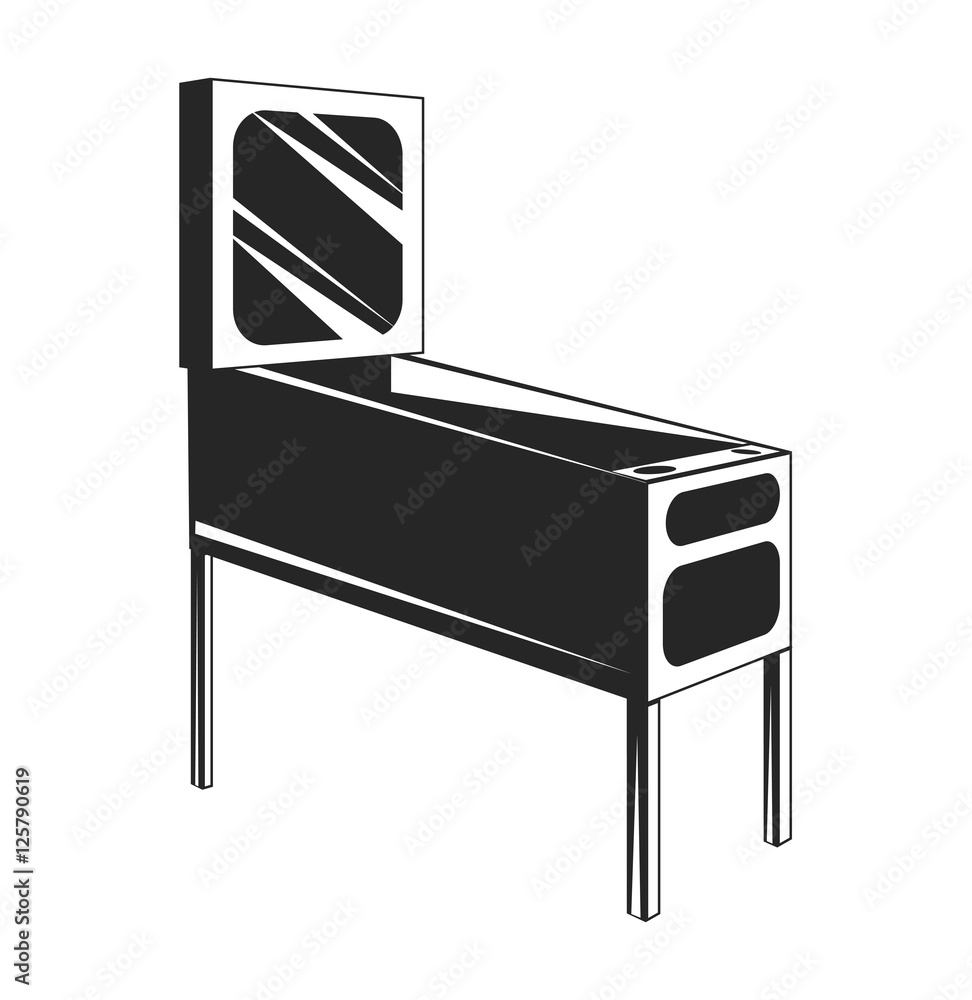 Vector Pinball Table Pinball. Isolated Object. Vector Illustration Stock Vector | Adobe Stock