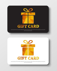 Wall Mural - gift card templates with abstract polygonal boxes