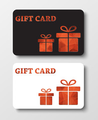 Wall Mural - gift card templates with abstract polygonal boxes