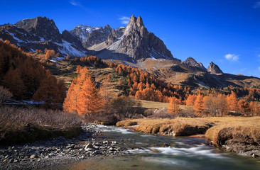 Poster - The river Claree in 'Vallee de la Claree' during a clear day in autumn.