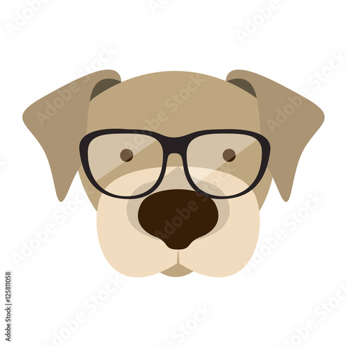 Download dog cartoon with glasses. animal hipster lifestyle design. vector illustration - Buy this stock ...