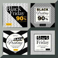 Poster - Black Friday creative social media sale web banners design for o