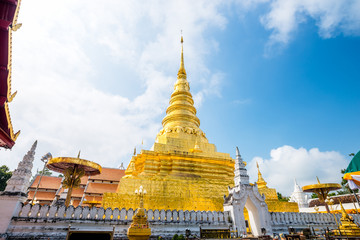 Wall Mural - beautiful golden buddhist pagoda