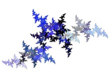 Abstract Fractal Blue Thorn Pattern