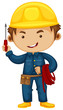 © GraphicsRF - Electrician with screwdriver and helmet