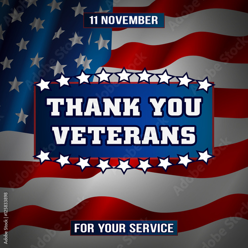 Thank you veterans, illustration for the holiday Veterans Day, American