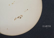 sunspots and earth comparative