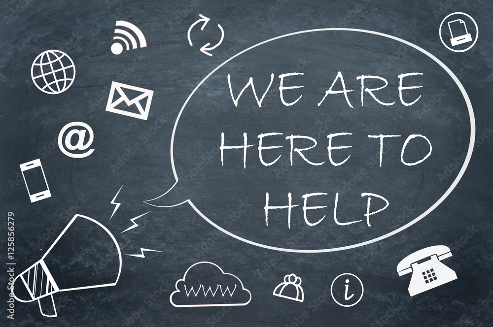 Ilustración de Stock We are here to help | Adobe Stock