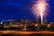 Fireworks on the 4th of July in Denver, Colorado.