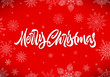 © swillklitch - Merry Christmas calligraphic hand drawn lettering with snowflake