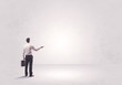 © ra2 studio - Finance worker standing in pure nothing