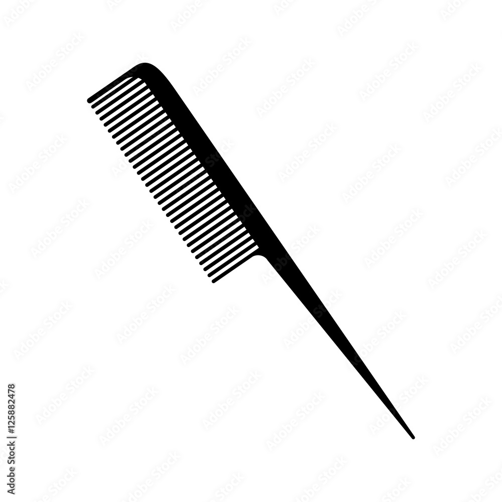comb icon over white background .hair saloon design. vector illustration - obrazy, fototapety, plakaty 