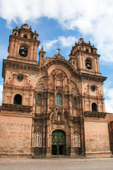 Canvas Print - Iglesia de la Compania de Jesus on Plaza de Armas in Cusco, Peru