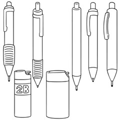 Sticker - vector set of mechanical pencil