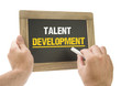 Talent Development / Hand writing on chalkboard