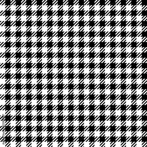 Black White Check Plaid Seamless Fabric Texture Stock Vector Adobe Stock