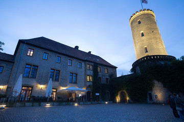 Wall Mural - sparrenburg castle bielefeld germany in the evening