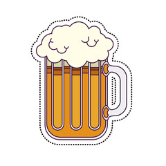 Wall Mural - Beer glass icon. Pub alcohol bar brewery and drink theme. Isolated design. Vector illustration