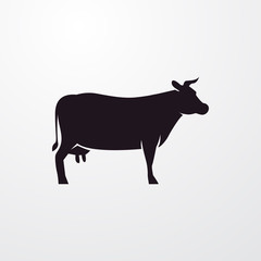 Poster - cow icon illustration