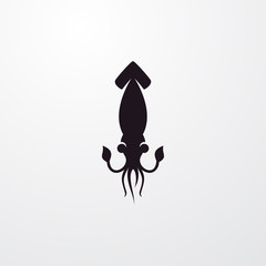 Wall Mural - squid icon illustration