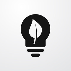 Wall Mural - eco bulb icon illustration