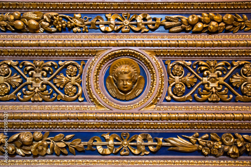 Gold Baroque Wall Decorations With Angel Buy This Stock Photo