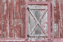 Old Red Barn Door