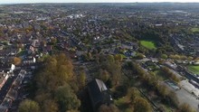 Aerial Orbit Of A Church In Netherton, Dudley, West Midlands.