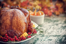 Thanksgiving Turkey Dinner Table Setting 