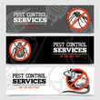 Sketch Pest Control Insect Banners