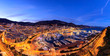 Panorama of aerial cityscape of Monte Carlo at night