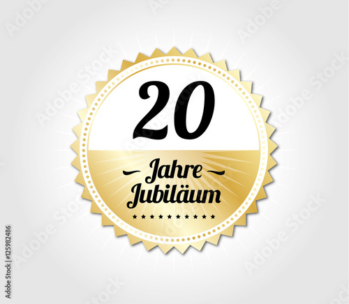 20 Jahre Jubiläum Modern Gold Stock Vector Adobe Stock
