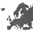 © mutlik - Карта Европы. Политическая векторная карта Европы с государственными границами.