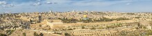 Panoramic View To Jerusalem Old City And The Temple Mount, Dome