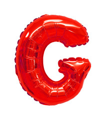 letter g from a balloon red