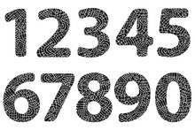 ZENTANGLE NUMBERS DOODLE BLACK WHITE 2